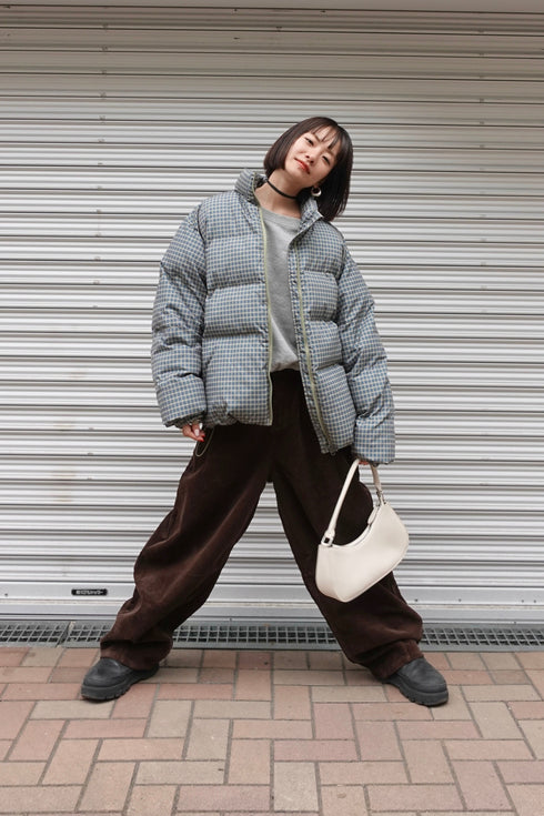 ボリュームチェック中綿ブルゾンSET