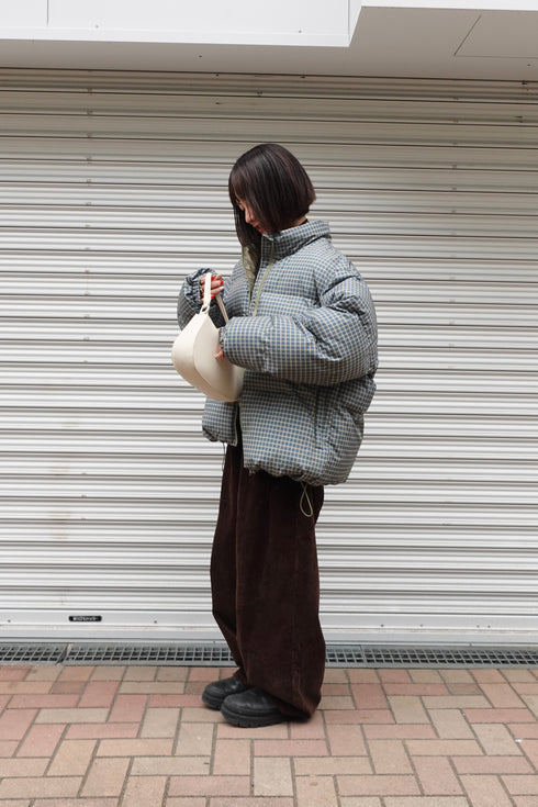 ボリュームチェック中綿ブルゾンSET