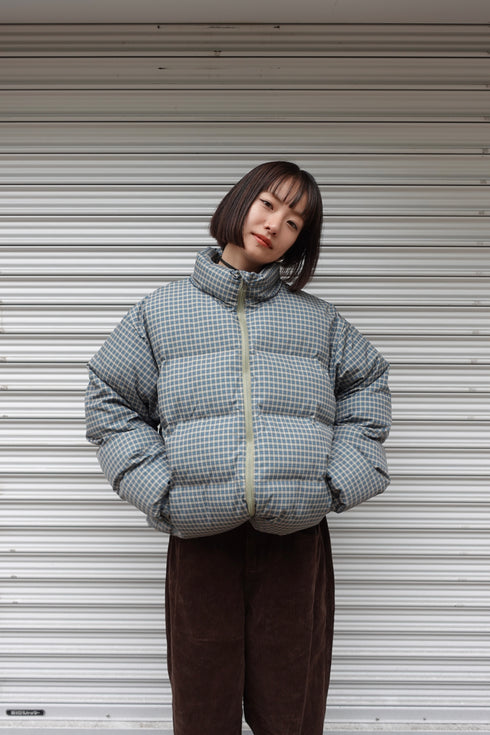 ボリュームチェック中綿ブルゾンSET