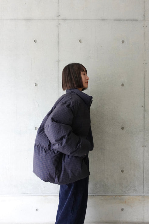 ボリュームチェック中綿ブルゾンSET