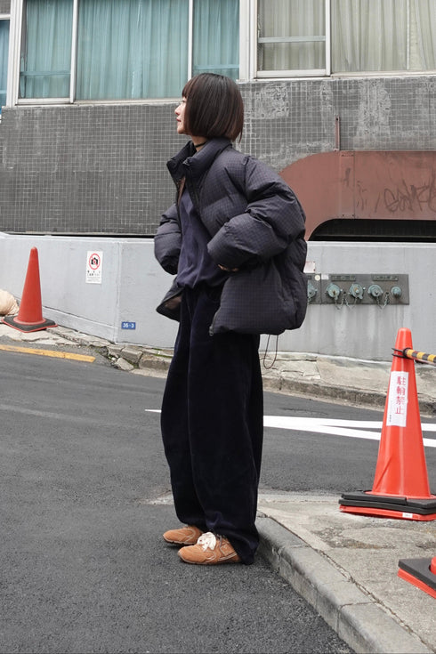 ボリュームチェック中綿ブルゾンSET