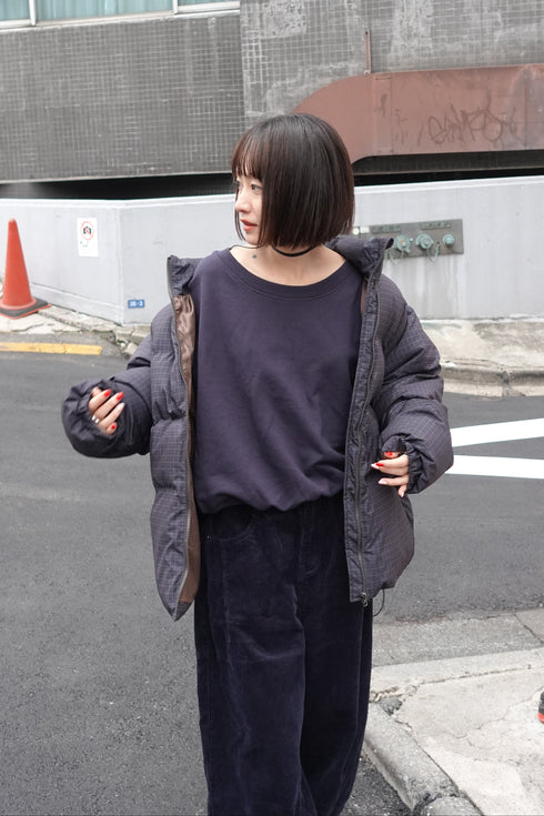 ボリュームチェック中綿ブルゾンSET