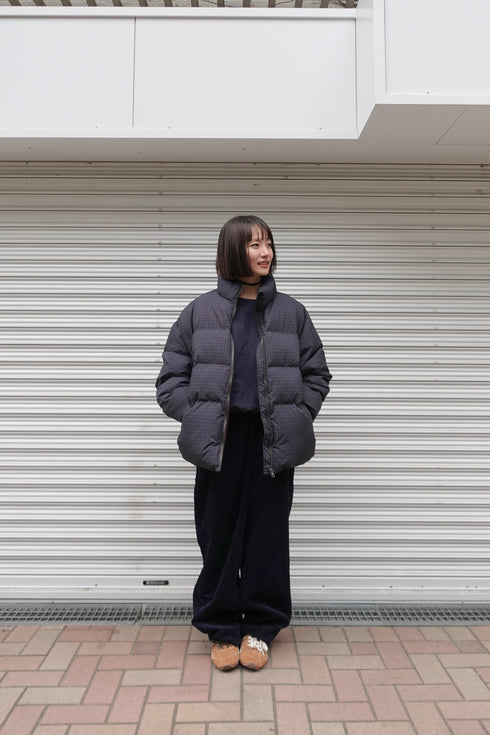 ボリュームチェック中綿ブルゾンSET