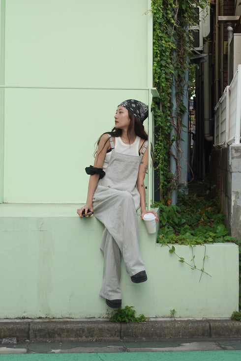 チェックルーズロンパース