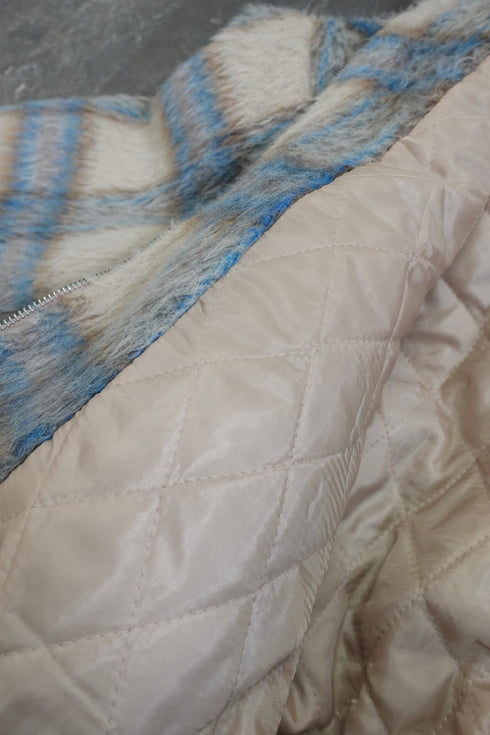 シャギーチェックブルゾン