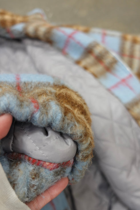 シャギーチェックブルゾン