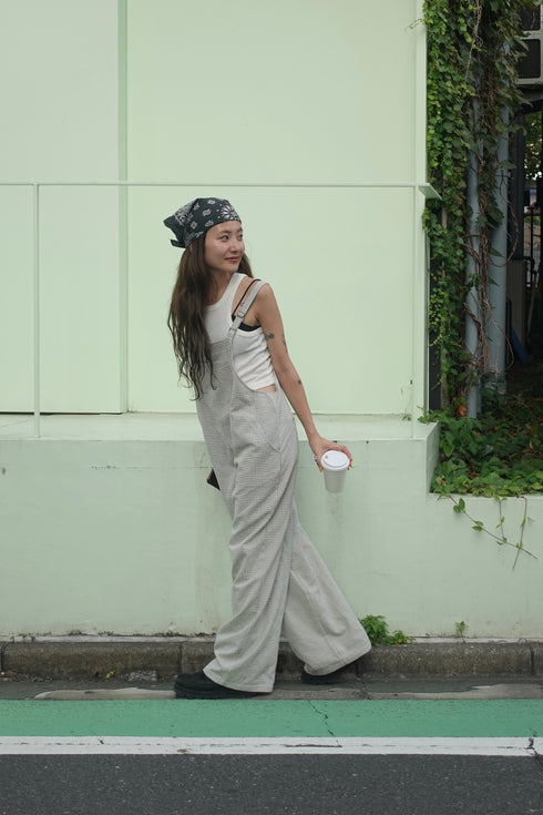 チェックルーズロンパース