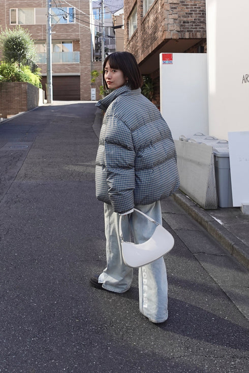 ボリュームチェック中綿ブルゾンSET