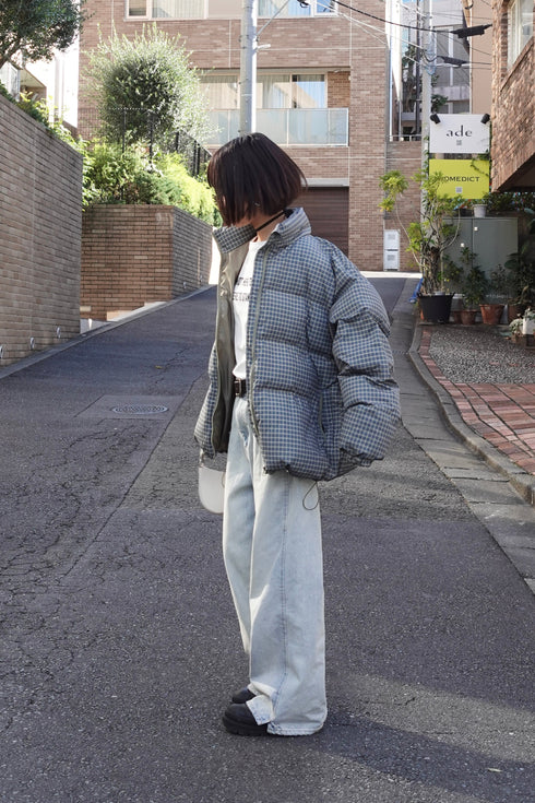 ボリュームチェック中綿ブルゾンSET