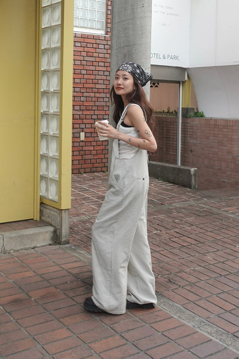 チェックルーズロンパース