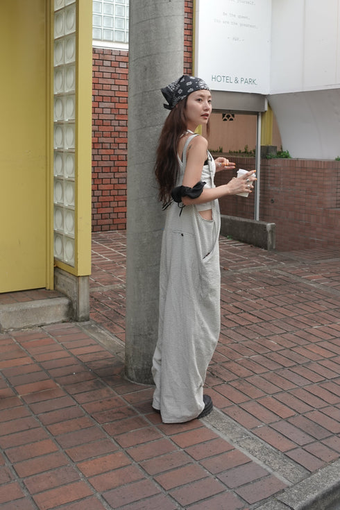 チェックルーズロンパース