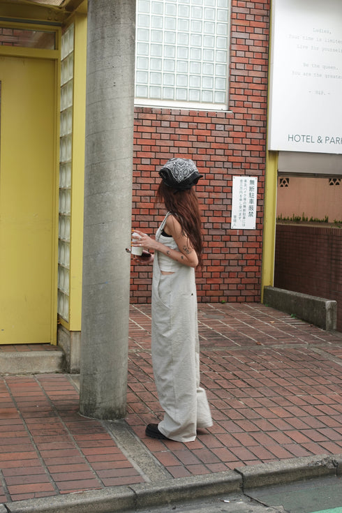 チェックルーズロンパース