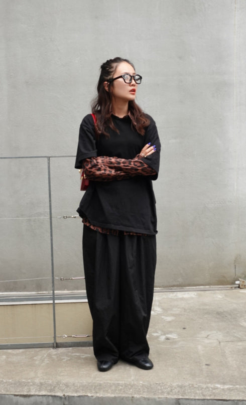 プリントシアーシャツ