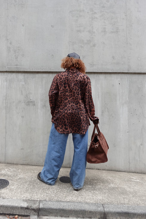 プリントシアーシャツ