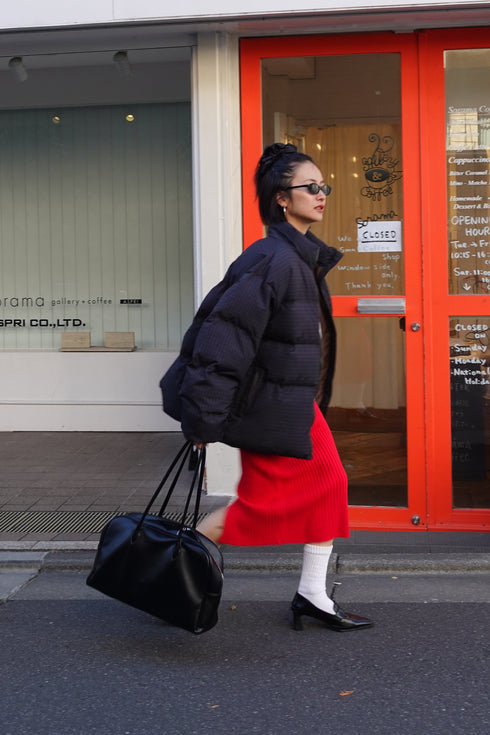 ボリュームチェック中綿ブルゾンSET