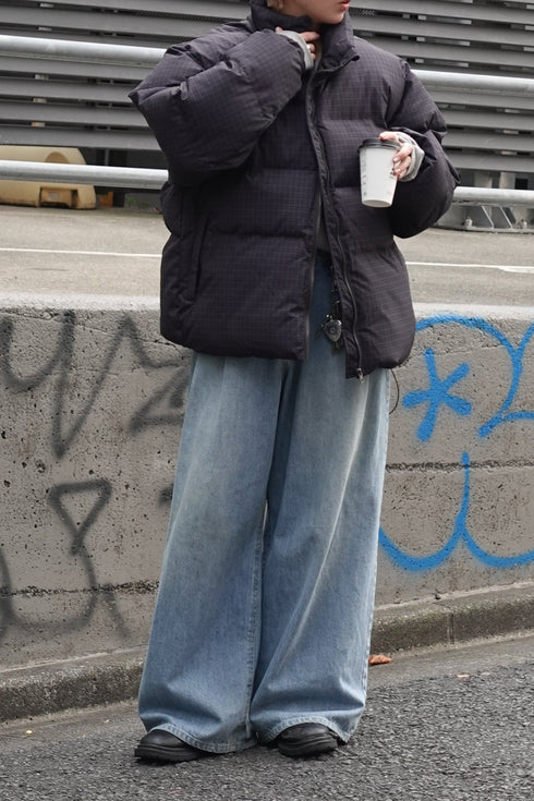 ボリュームチェック中綿ブルゾンSET