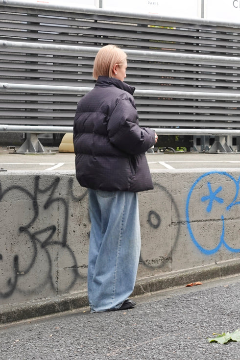 ボリュームチェック中綿ブルゾンSET