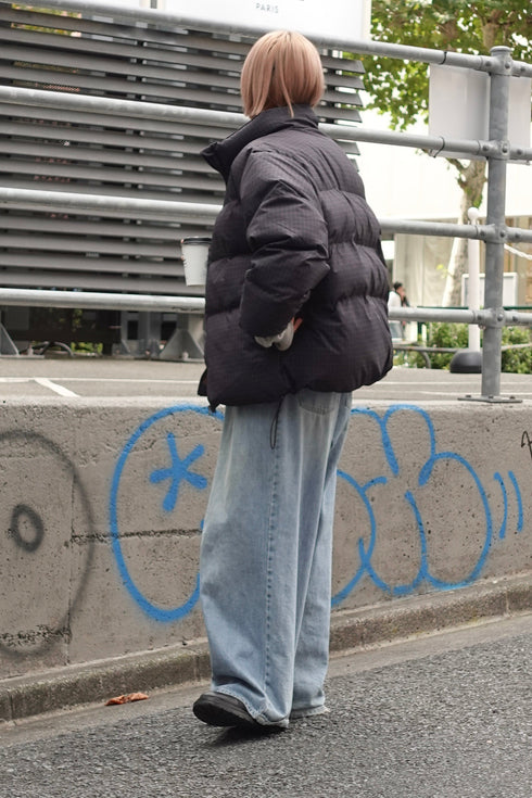 ボリュームチェック中綿ブルゾンSET