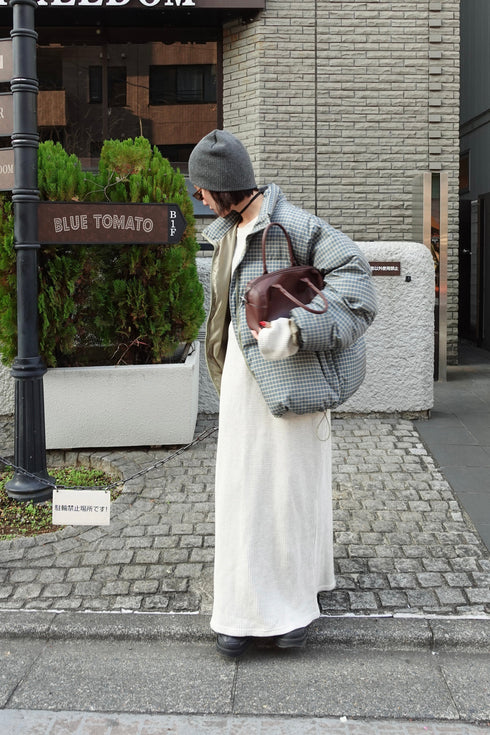 ボリュームチェック中綿ブルゾンSET