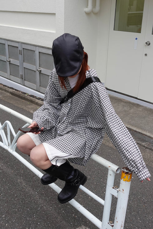 ギンガムチェックルーズシャツ