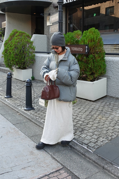 ボリュームチェック中綿ブルゾンSET