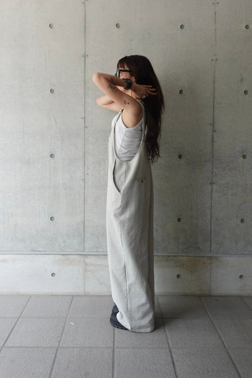 チェックルーズロンパース