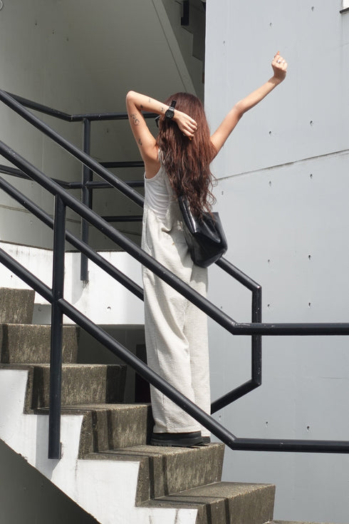 チェックルーズロンパース