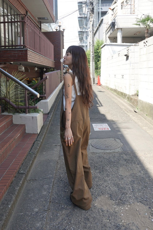 チェックルーズロンパース