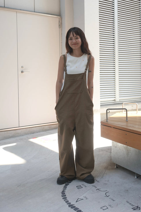 チェックルーズロンパース