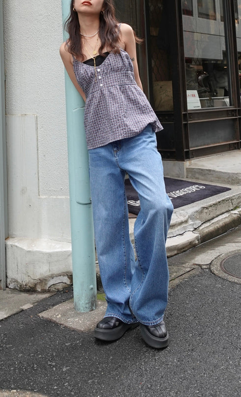 チェックルーズキャミ