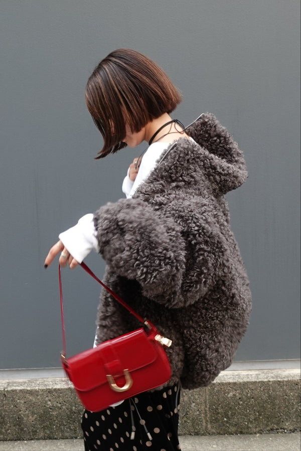 ボアボリュームブルゾン