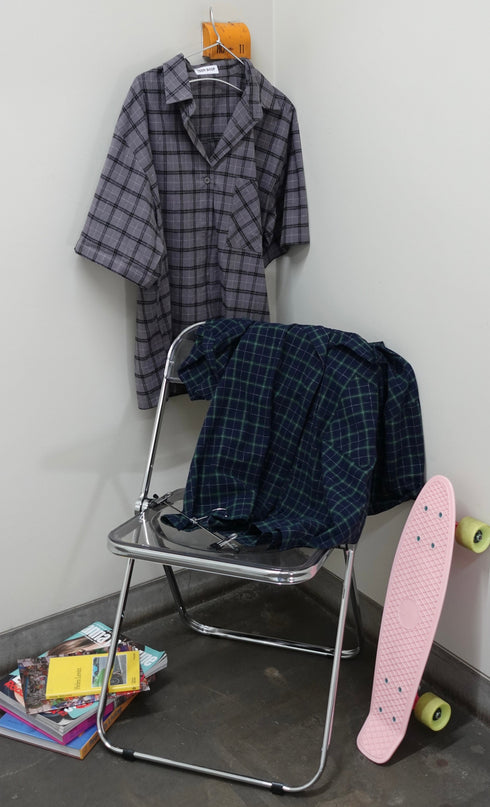 チェックハーフスリーブシャツ