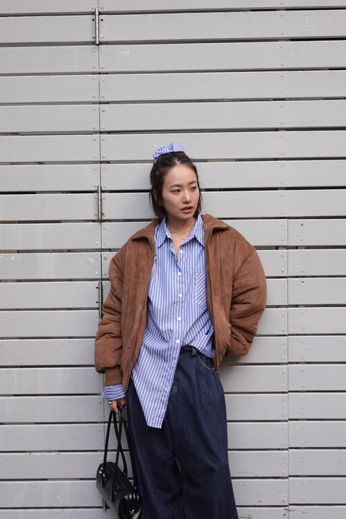 中綿スウェードブルゾン