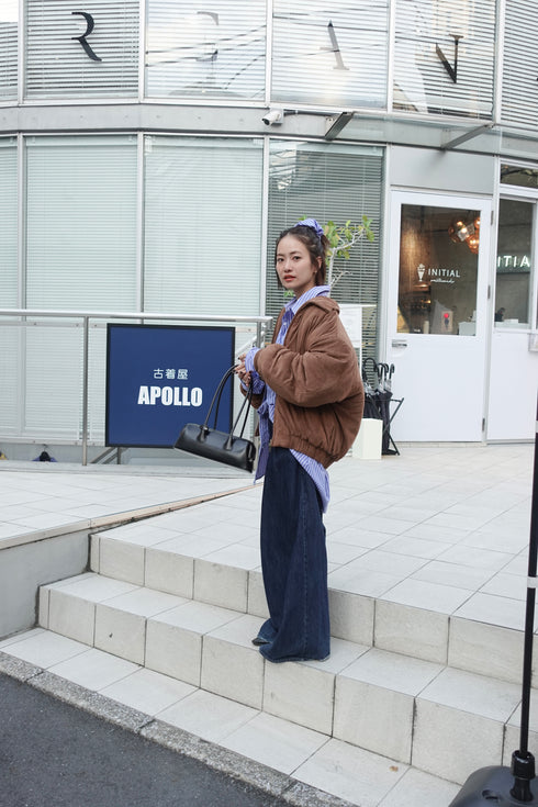 中綿スウェードブルゾン