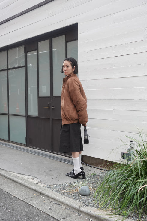 中綿スウェードブルゾン