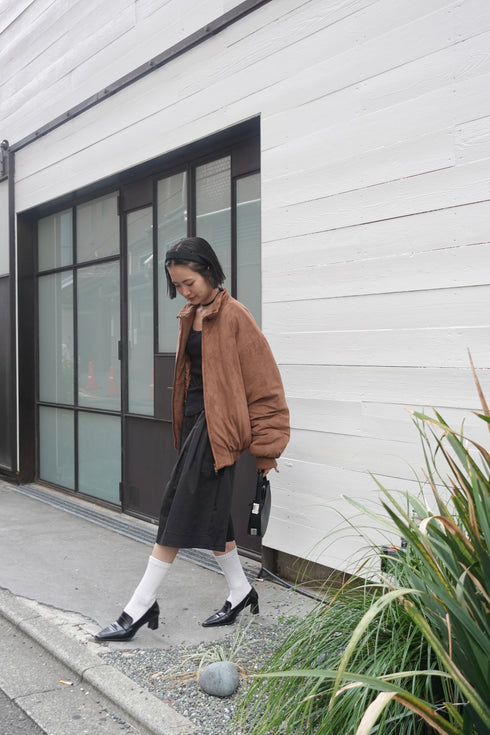 中綿スウェードブルゾン