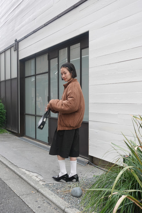 中綿スウェードブルゾン