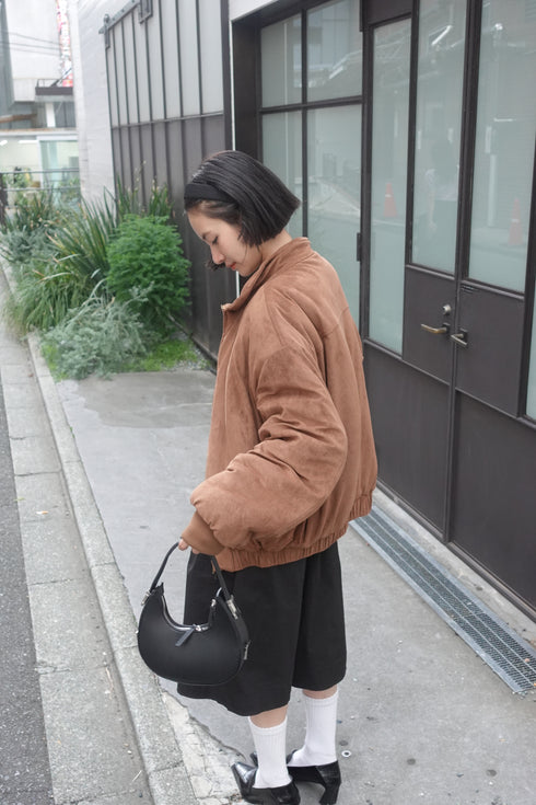 中綿スウェードブルゾン