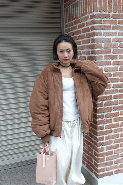 中綿スウェードブルゾン