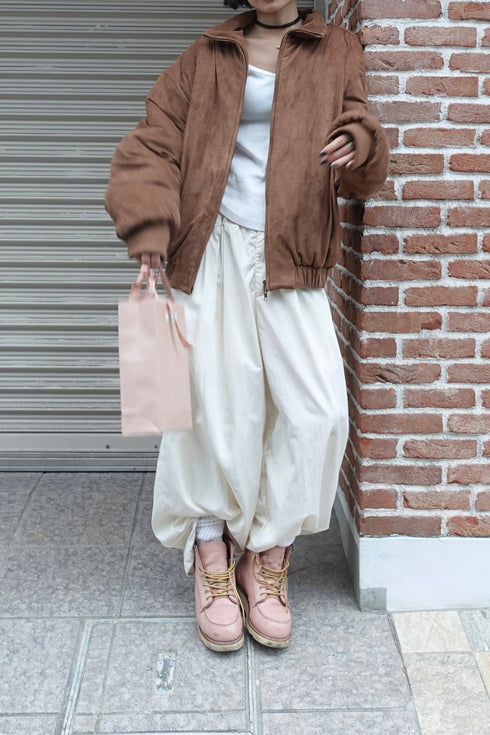 中綿スウェードブルゾン