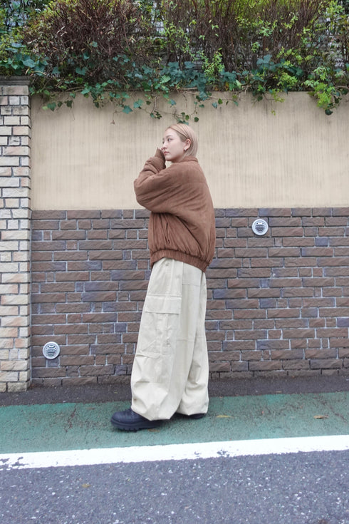 中綿スウェードブルゾン