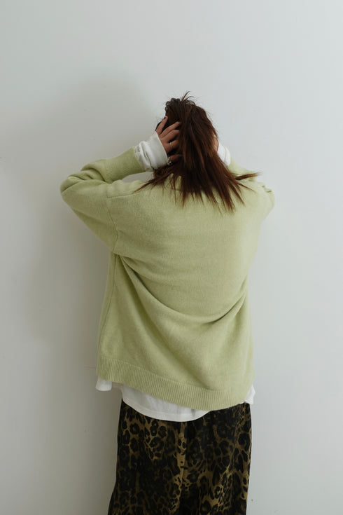 フロントポケットニットカーデ