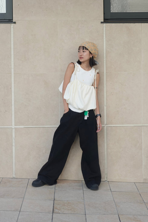 リボンストラップバルーンキャミ