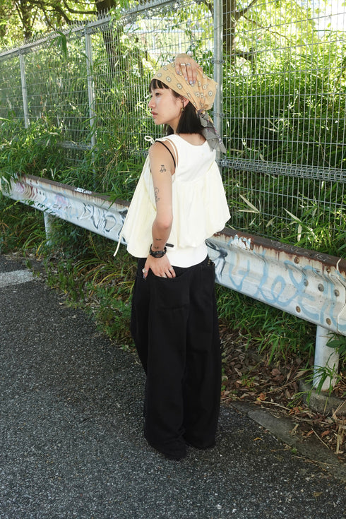 リボンストラップバルーンキャミ