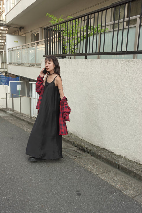 サテンルーズキャミワンピース