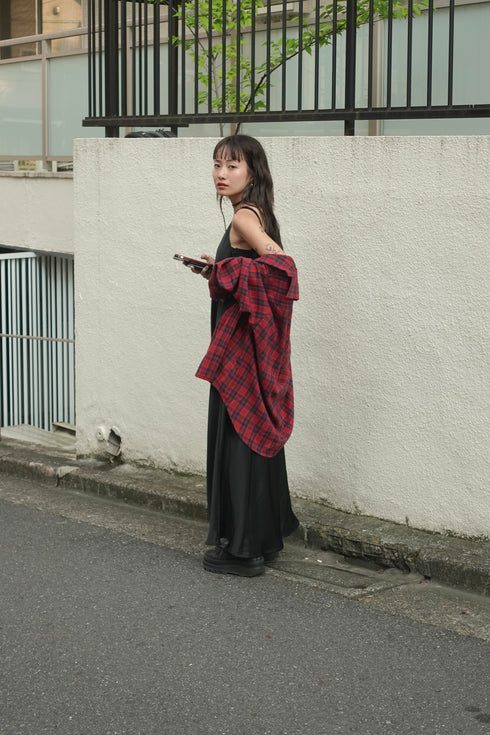 サテンルーズキャミワンピース