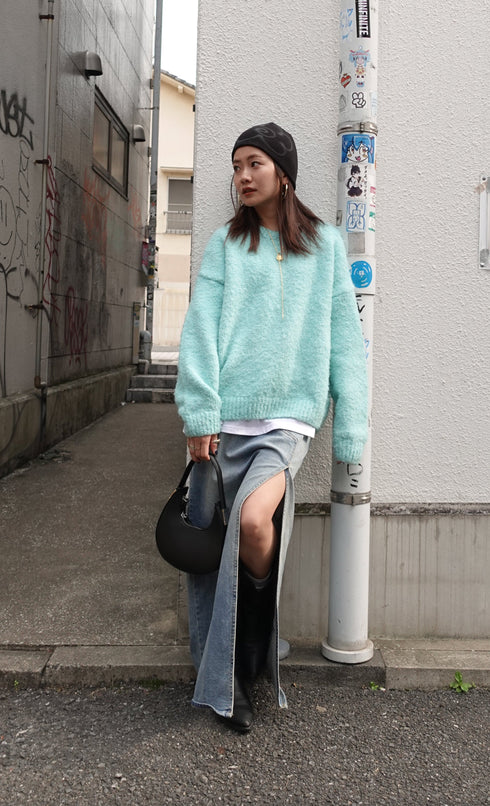 パステルカラーニット