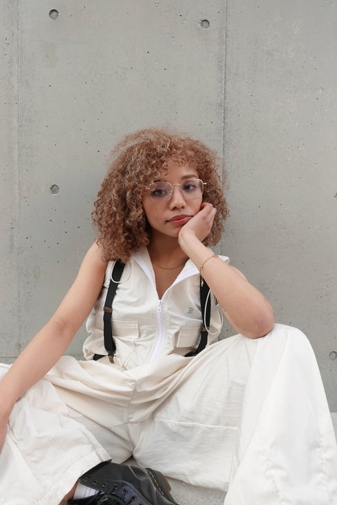 ダブルジップノースリパーカー