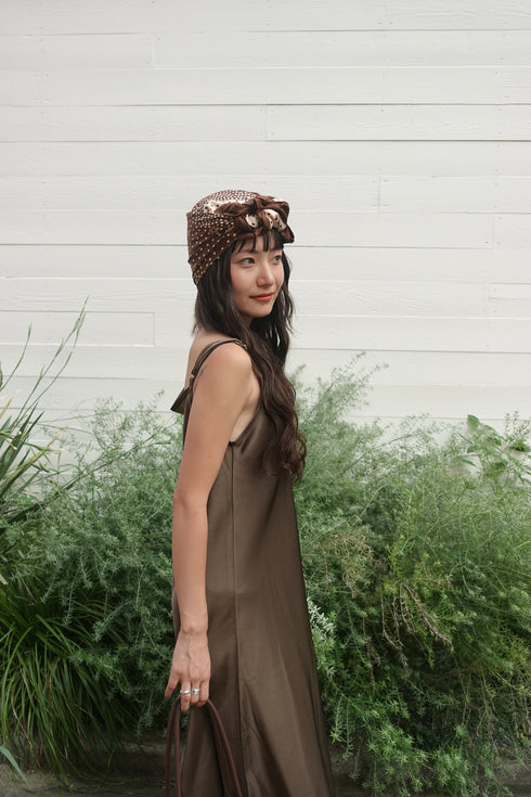 サテンルーズキャミワンピース