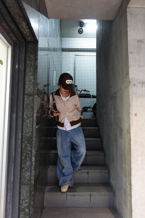 ダブルZIPラインブルゾン